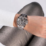 Guess Queen Quartz Silver Dial Silver Steel Strap Watch For Women - GW0464L1 Buy Now By Guess