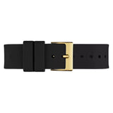 Guess Queen Quartz Gold Dial Black Silicone Strap Watch For Women - GW0536L3 Buy Now By Guess