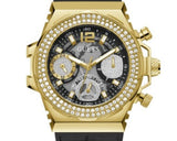 Guess Fusion Chronograph Black Dial Black Leather Strap Watch For Women - GW0553L4 Buy Now By Guess