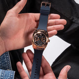 Guess Prodigy Multifunction Navy Blue Dial Blue Silicone Strap Watch For Men - GW0569G3 Buy Now By Guess