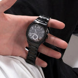 Guess Headliner Multifunction Black Dial Black Steel Strap Watch For Men - GW0572G3 Buy Now By Guess