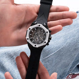 Guess Formula Chronograph Black Dial Black Silicone Strap Watch For Men - GW0579G1 Buy Now By Guess