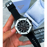 Guess Formula Chronograph Black Dial Black Silicone Strap Watch For Men - GW0579G1 Buy Now By Guess