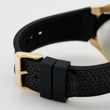 Guess Asteria Multifunction Gold Dial Black Rubber Strap Watch For Women - GW0620L2 Buy Now By Guess