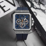 Guess Leo Chronograph Navy Blue Dial Blue Silicone Strap Watch For Men - GW0637G1 Buy Now By Guess