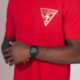 Guess Legend Analog Black Dial Black Rubber Strap Watch For Men - GW0648G1 Buy Now By Guess