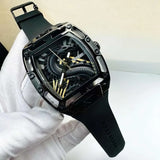 Guess Legend Analog Black Dial Black Rubber Strap Watch For Men - GW0648G1 Buy Now By Guess