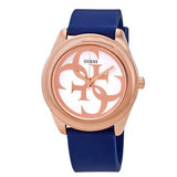 Guess G Twist White Dial Blue Silicone Strap Watch For Women - W0911L6 Buy Now By Guess