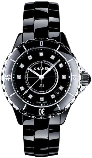 Chanel J12 Quartz Diamonds Black Dial Black Steel Strap Watch for Women - J12 H1625 Buy Now By Chanel
