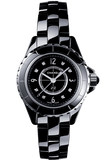 Chanel J12 Diamonds Black Dial Black Steel Strap Watch for Women - J12 H2569 Buy Now By Chanel