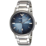 Emporio Armani Renato Blue Dial Silver Steel Strap Watch For Men - AR2472 Buy Now By Emporio Armani