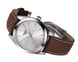 Tissot Gentleman Silver Dial Brown Leather Strap Watch For Men - T127.410.16.031.00 Buy Now By Tissot