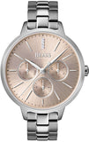 Hugo Boss Symphony Red Gold Dial Silver Steel Strap Watch for Women- 1502421 Buy Now By Hugo Boss