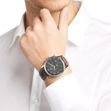 Hugo Boss Aeroliner Chronograph Quartz Grey Dial Brown Leather Strap Watch For Men - HB1512570 Buy Now By Hugo Boss