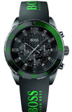Hugo Boss Aeroliner Chronograph Black Dial Green Rubber Strap Watch For Men - HB1512847 Buy Now By Hugo Boss