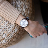 Hugo Boss Ambassador Chronograph Silver Dial Brown Leather Strap Watch For Men - HB1513195 Buy Now By Hugo Boss