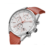 Hugo Boss Grand Prix White Dial Brown Leather Strap Watch for Men - 1513475 Buy Now By Hugo Boss