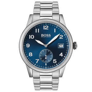 Hugo Boss Legacy Blue Dial Silver Steel Strap Watch for Men - 1513707 Buy Now By Hugo Boss