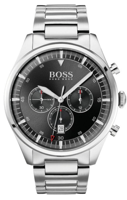 Hugo Boss Pioneer Black Dial Silver Steel Strap Watch for Men - 1513712 Buy Now By Hugo Boss