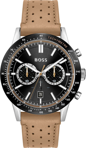 Hugo Boss Allure Black Dial Brown Leather Strap Watch for Men - 1513964 Buy Now By Hugo Boss