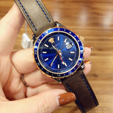 Versace Hellenyium GMT Blue Dial Brown Leather Strap Watch for Men - V11080017 Buy Now By Versace