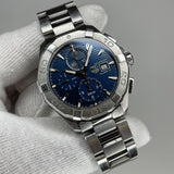 Tag Heuer Aquaracer Caliber 16 Automatic Chronograph Blue Dial Silver Steel Strap Watch for Men - CAY2112.BA0927 Buy Now By Tag Heuer