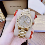 Burberry The City Gold Dial Gold Steel Strap Watch for Women - BU9145 Buy Now By Burberry