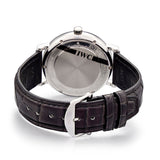 IWC Portofino Automatic White Dial Black Leather Strap Watch for Men - IW356501 Buy Now By IWC