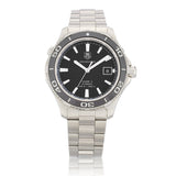 Tag Heuer Aquaracer Caliber 5 Automatic Black Dial Silver Steel Strap Watch for Men - WAK2110.BA0830 Buy Now By Tag Heuer