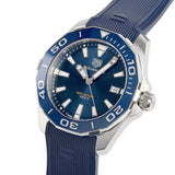 Tag Heuer Aquaracer Blue Dial Blue Rubber Strap Watch for Men - WAY111C.FT6155 Buy Now By Tag Heuer