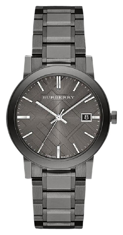 Burberry The City Grey Dial Gunmetal Steel Strap Watch for Men - BU9007 Buy Now By Burberry