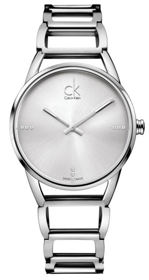Calvin Klein Stately Silver Dial Silver Steel Strap Watch for Women - K3G2312W Buy Now By Calvin Klein