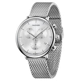 Calvin Klein High Noon Silver Dial Silver Mesh Bracelet Watch for Men - K8M27126 Buy Now By Calvin Klein