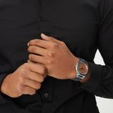 D1 Milano Ultra Thin Salmon Pink Dial Silver Steel Strap Watch for Men - D1-UTBJ26 Authentic Buy Shop Now