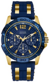 Guess Oasis Blue Dial Two Tone Steel Strap Watch for Men - W0366G6 Buy Now By Guess