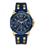 Guess Oasis Blue Dial Two Tone Steel Strap Watch for Men - W0366G6 Buy Now By Guess