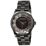 Marc Jacobs Henry Skeleton Black Dial Black Steel Strap Watch for Women - MBM3254 Buy Now By Marc Jacobs