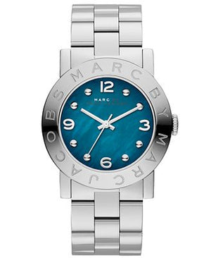 Marc Jacobs Amy Blue Dial Silver Steel Strap Watch for Women - MBM3272 Buy Now By Marc Jacobs