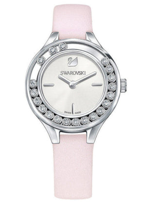 Swarovski Lovely Crystals Silver Dial Pink Leather Strap Watch for Women - 5261493 Buy Now By Swarovski