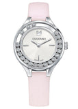Swarovski Lovely Crystals Silver Dial Pink Leather Strap Watch for Women - 5261493 Buy Now By Swarovski