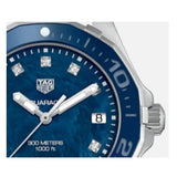 Tag Heuer Aquaracer Quartz Mother of Pearl Blue Dial Blue NATO Strap Watch for Women - WAY131L.FT6091 Buy Now By Tag Heuer
