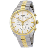 Tissot T Sport PR 100 Chronograph White Dial Two Tone Steel Strap Watch For Men - T101.417.22.031.00 Buy Now By Tissot