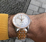 Breitling Navitimer Automatic 41 White Dial Two Tone Steel Strap Watch for Men - U17326211G1U1 Buy Now By Breitling