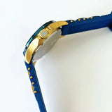 Guess Oasis Blue Dial Two Tone Steel Strap Watch for Men - W0366G6 Buy Now By Guess