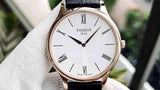 Tissot Tradition 5.5 White Dial Brown Leather Strap Watch for Men - T063.409.36.018.00 Buy Now By Tissot