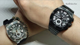 Guess Headline Chronograph Grey Dial Black Rubber Strap Watch for Men - GW0571G1 Buy Now By Guess