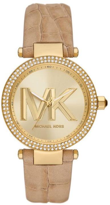Michael Kors Parker Three-Hand Gold Dial Brown Leather Strap Watch For Women - MK4725 Buy Now By Michael Kors