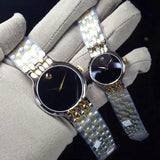 Movado Veturi Quartz Black Dial Two Tone Steel Strap Watch for Men - 0606932 Buy Now By Movado