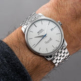 Mido Baroncelli II Automatic White Dial Silver Steel Strap Watch For Men - M8600.4.26.1 Buy Now By Mido