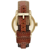 Burberry Utilitarian White Dial Multicolor Leather Strap Watch for Women - BU7853 Buy Now By Burberry